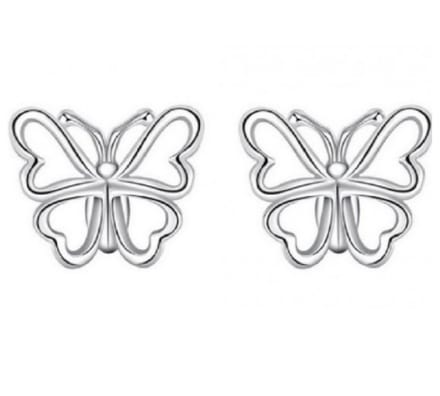 Oorbellen- Vlinder- zilverkleur- Charme Bijoux
