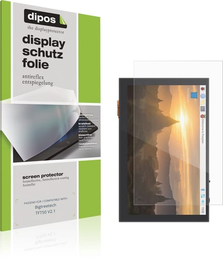 dipos – 4x Matte Beschermfolie geschikt voor Bigtreetech TFT50 V2.1 | Krasbestendige & antireflecterende Screenprotector Ultra-Thin