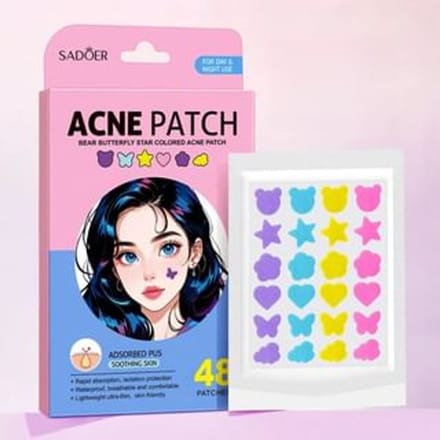 SADOER - Colored Bear Butterfly Star Acne Patch 48pcs
