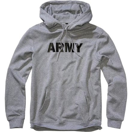 Brandit Army Heren Trui met capuchon - gemêleerd grijs - M