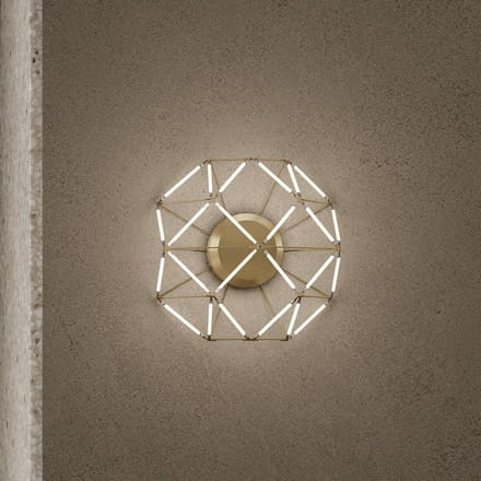 URBAN by Sforzin Euclide LED wandlamp, goudkleurig, metaal, 37,5 cm breed