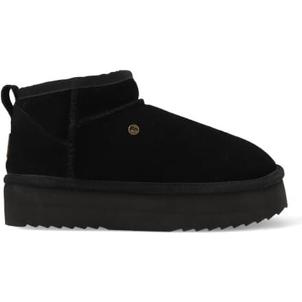 Warmbat Durack Suede Boot Plateau Dames Laarzen - Zwart