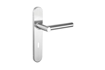 Lavuzo deurkruk Grosetto RVS met afgerond schild SL72 | Per set | Deurklink met schild