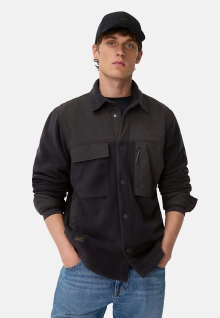 camel active Overshirt met kent kraag - Maat menswear-L - Marineblauw