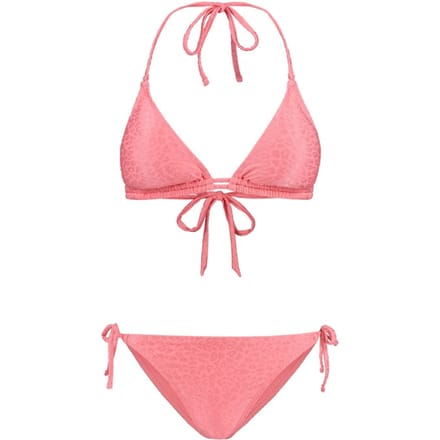 Shiwi Ladies Liz Bikini Set Textured Leopard Structure Strawberry  Größe: 34 | Bikinis Outlet | Damen
