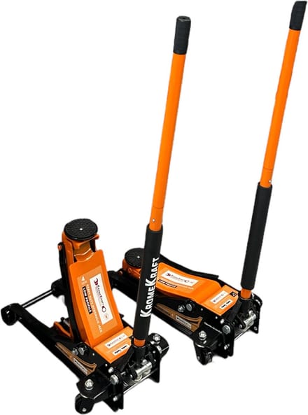 KromeKraft 4 ton autokrik met Hydraulische dubbel pomp Extra Laag beginpunt