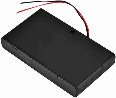 Batterijhouder 8 Compartimenten - Batterij Opslag - Doe-het-zelf Projecten - Serieaansluiting tot 12V - 13 x 7.3 x 2 cm
