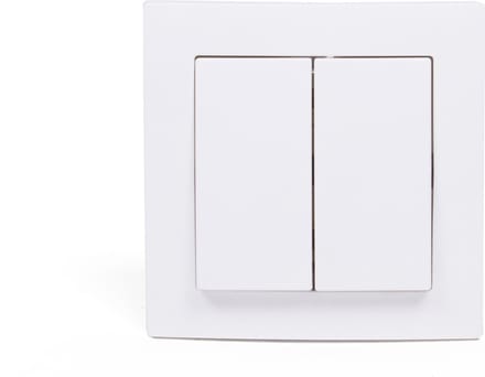 Benson Dubbele wisselschakelaar - strak wit ontwerp - inbouw - 250V - 10A