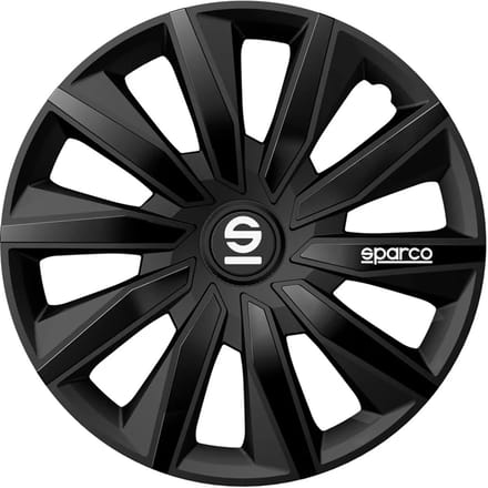 Sparco Wieldoppen Milano 16 inch Zwart - 4 stuks