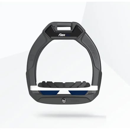 Veiligheidsstijlen Paardrijden Incliné Grip Antraciet/Wit/Marine Kind Flex-On Safe-On