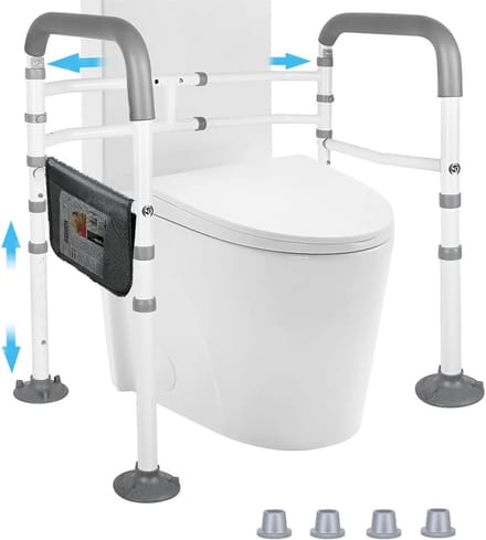 Inklapbare toiletbeugel met verstelbare zithoogte tot 150 kg