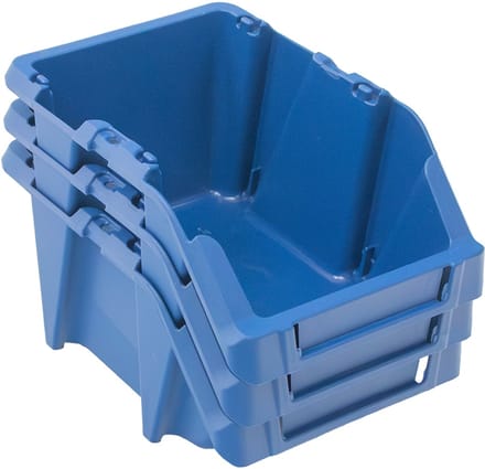 Mega-M - Professionele Serie - Stapelbak M - 20 x 30 x 13 cm - Oliebestendig - Set van 5 stuks