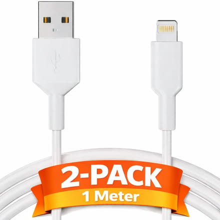 Oplader kabel geschikt voor iPhone - Kabel geschikt voor lightning - Oplaadkabel - USB kabel - Lader kabel - 2-PACK
