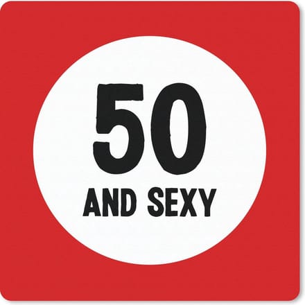 Muismat 20x20 cm - Mousepad Jubileum - 50 Jaar - Rood - Wit - Muismatten