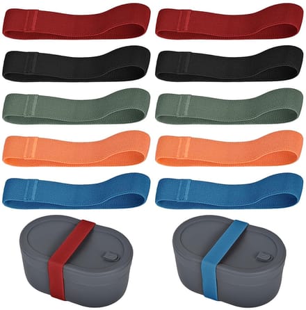 Elastische Bento Box Riemen - Set van 10 - Diverse Kleuren - Nylon