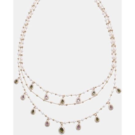 Stradivarius Lange ketting met meerdere bedels  Goud OS