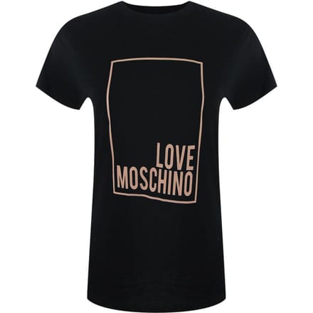 Love Moschino Dames/Dames Box Logo T-Shirt (Zwart)