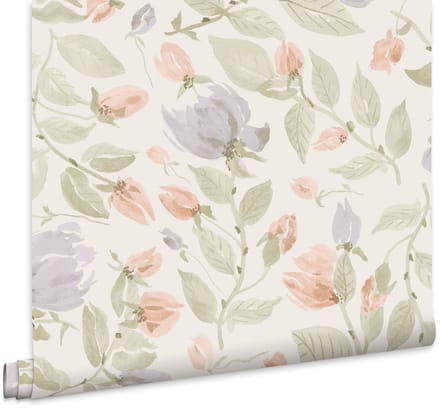 Laura Ashley Orisia Peony Behang - Planten - 10mx52cm - Groen