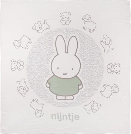 Nijntje Multidoek Hydrofiel XL - Swaddle - Inbakerdoek - 120x120 - Groen