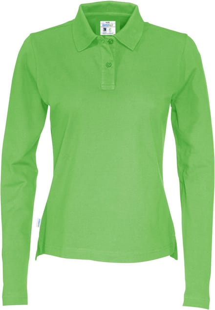 Cottover POLO PIQUE LONG SLEEVE LADY - GOTS GECERTIFICEERD 141017 - Groen - L