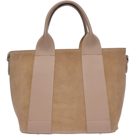 Luisa Vannini Beige Rundleer Tas