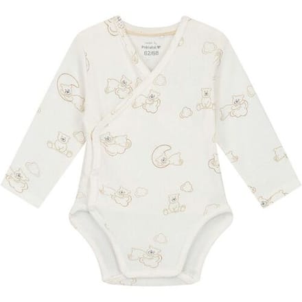 Prénatal overslagromper beren rib Ivory White 50/56 unisex
