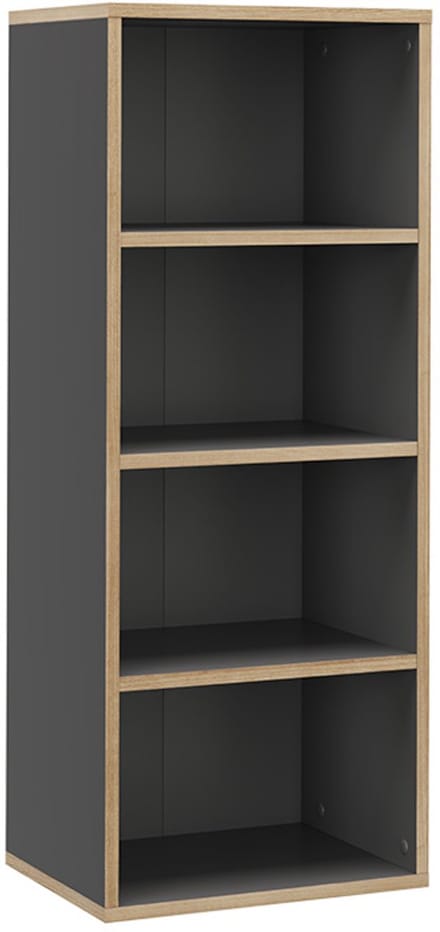 Vicco Tetrix Boekenkast – 40 x 100 cm met 4 compartimenten Antraciet