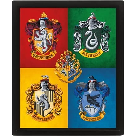 3d lenticulair frame Pyramid Harry Potter Colourful Crests