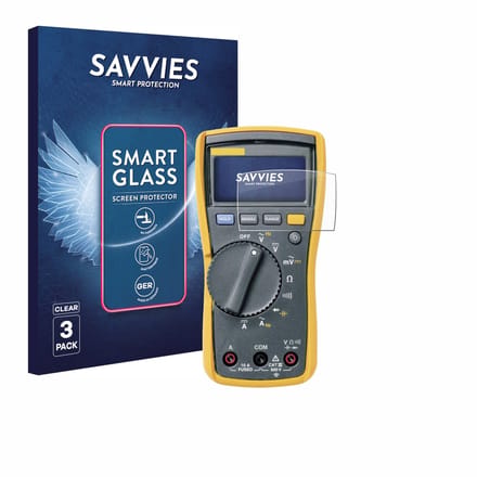 3 Stuks Savvies Screenprotector - geschikt voor Fluke MultiMeter 113 - beschermfolie glas transparant