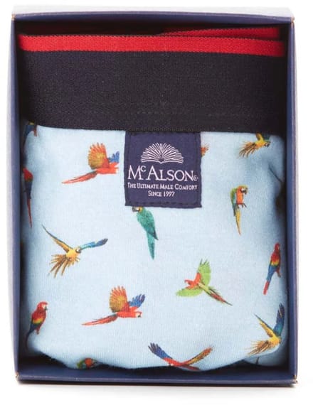 McAlson Boxershort Aansluitend Parrots Blue M