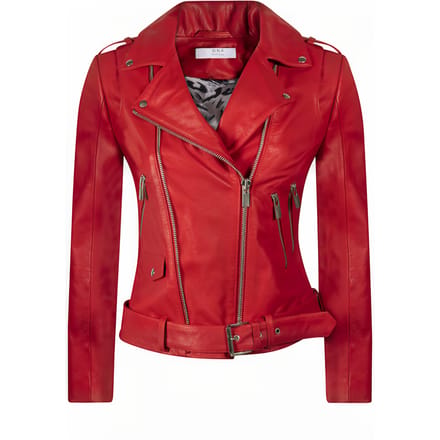 DNA Amsterdam Jack Depp Leather Funky Red Taglia: 2 | Giacche di pelle Outlet | Donna | Rosso