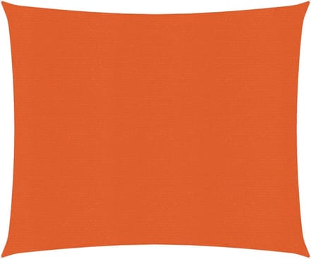 vidaXL - Zonnezeil - 160 - g/m² - vierkant - 4x4 - m - HDPE - oranje