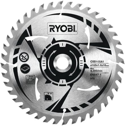 Ryobi CSB165A1 Serie - Cirkelzaagblad - 165mm - TCT Zagen