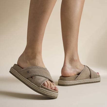 Warmbat Nullagine Slippers beige Suede - Maat 42