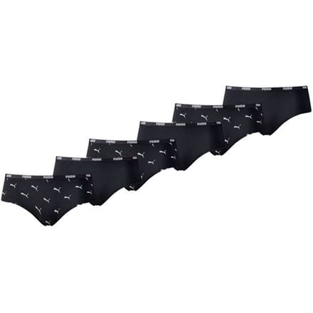 Puma Dames Hipsters Cat Logo 6-pack Zwart-L