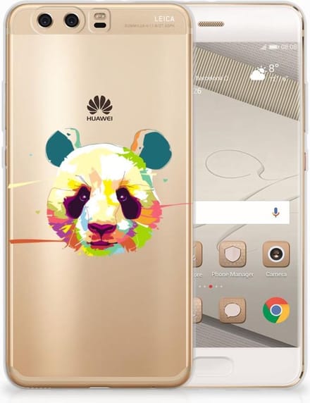 Huawei P10 Plus Telefoonhoesje met Naam Panda Color