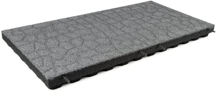 Rubbermagazijn - Rubberen tegels - Grijs flagstone - Per 0.5 m² - Dikte 7cm - 100x50cm - Speelplaatstegel