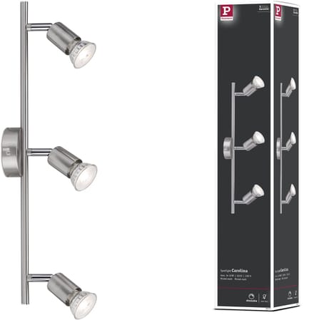 Spotlight Carolina GU10 230V max. 3x10W dimbaar Nikkel mat