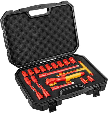 Grupa Topex NEO - Dopsleutelset - 1/2" - 19-Delig - Ergonomische Greep