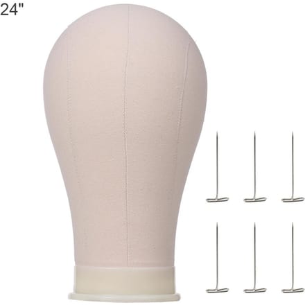 Kurk Canvas Blok Hoofd Mannequin Hoofd Pruik Display Styling Hoofd Mannequin Canvas Hoofd 24 gray