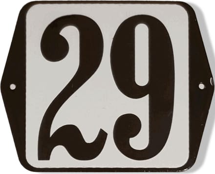 Huisnummer standaard nummer 29