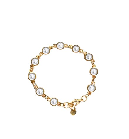 Crystal armband - Bruidssieraden - goud - Bliss Label
