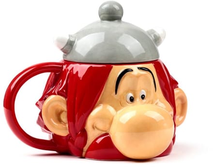 Mok met Deksel - Obelix 3D Gevormd - Keramiek - 500ml