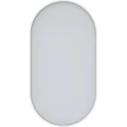 Aquavive Klassieke Badkamerspiegel - Ovaal - Mat Wit - 43x78 Cm