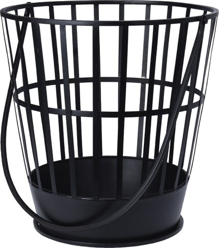 Metalen Vuurkorf met hengsel | Ø38 cm | Zwart