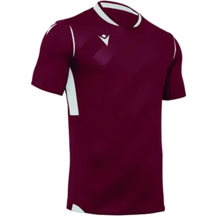 Macron Kimah Shirt Korte Mouw Heren - Bordeaux / Wit | Maat: M