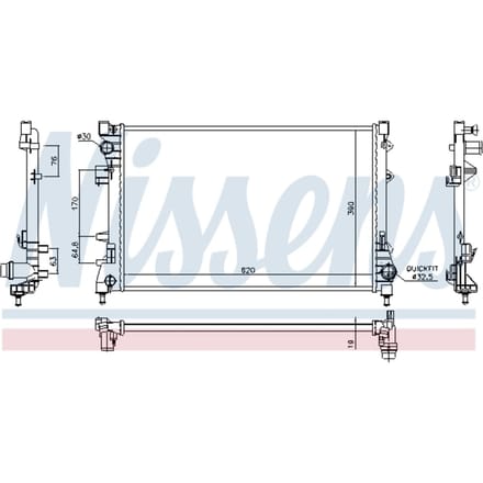 Radiator, motorkoeling NISSENS 617859