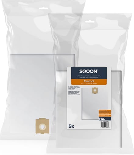 SQOON® Stofzuigerzakken PRO Geschikt voor Festool CTL-26 / CTL-36 HF – 5 Stuks