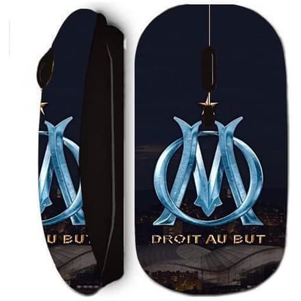 Souris sans fil - Maniacase - OM - Noir - Logo bleu et doré - Nano récepteur USB