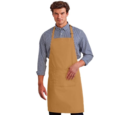 Premier Dames/Dames Kleuren Bipschort Met Zak / Werkkleding (Kameel)